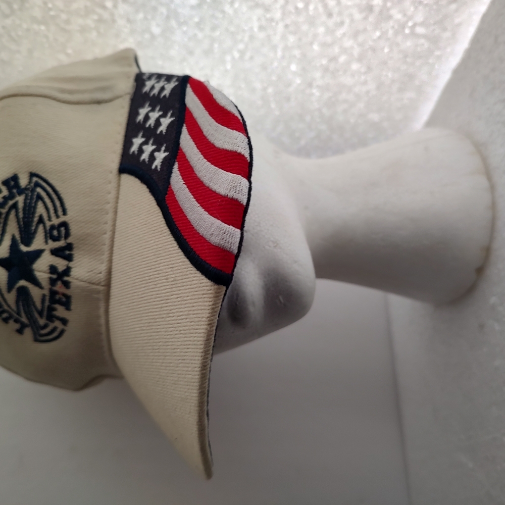 Texas Flag Embroidered Cap Luckenback Texas Rock Point Freedom In God We Trust
